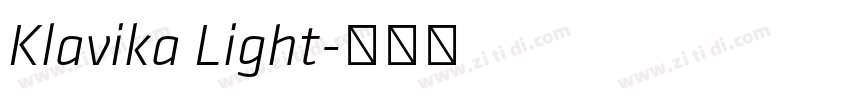 Klavika Light字体转换